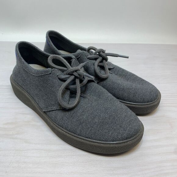 Rothys The Monty Shoes Men\'s Size 8.5‎ Gray Knit Chukka Sneakers